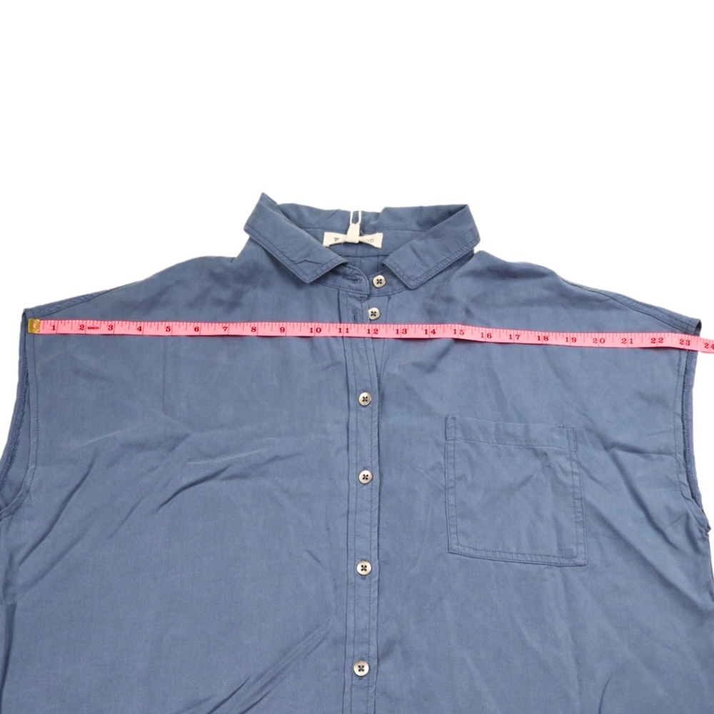 Workshop Sleeveless Chambray Button Front Blouse Size Medium NWT - Picture 8 of 8